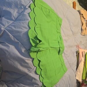 J. Crew Green Scalloped Women's Shorts